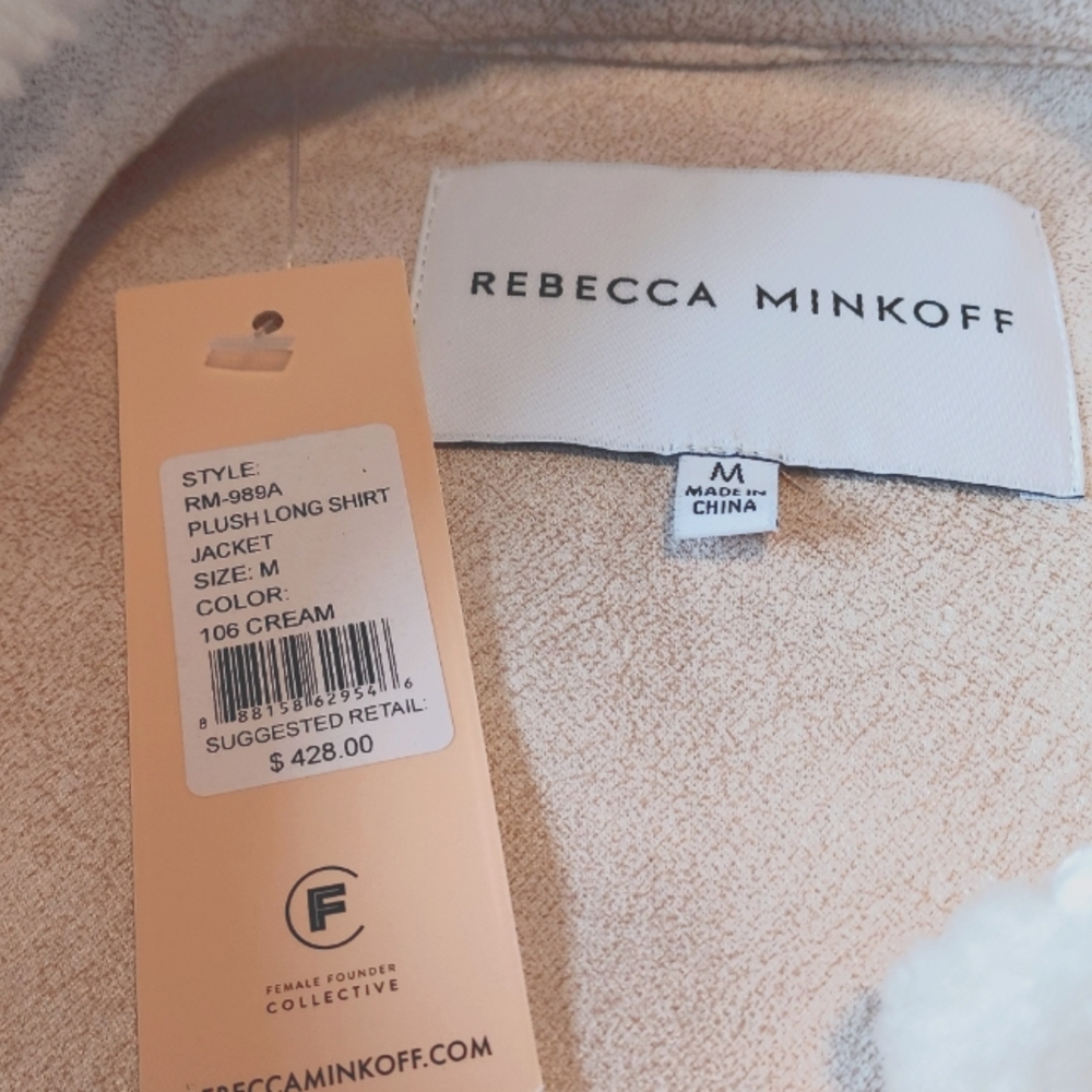 Plush long shirt jacket by Rebecca Minkoff - Picture 6 of 6